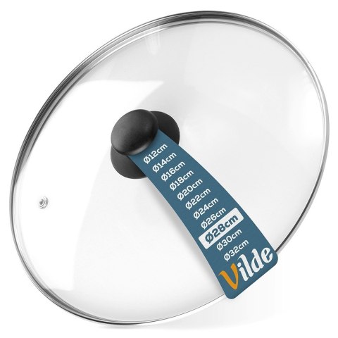 Pokrywka szklana żaroodporna do garnka garnków patelni 28cm VILDE 199028