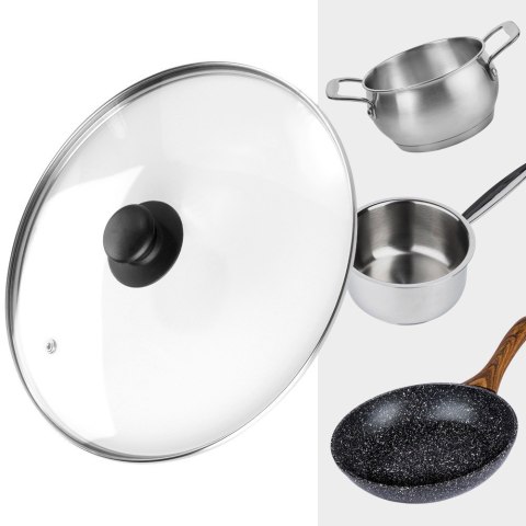 Pokrywka szklana żaroodporna do garnka garnków patelni 28cm VILDE 199028