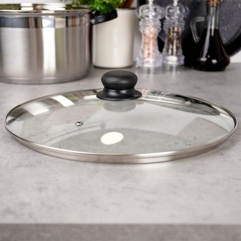 Pokrywka szklana żaroodporna do garnka garnków patelni 30cm VILDE 199029