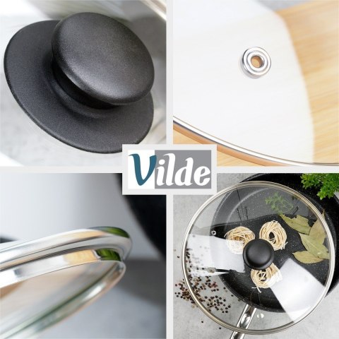 Pokrywka szklana żaroodporna do garnka garnków patelni 32cm VILDE 199030