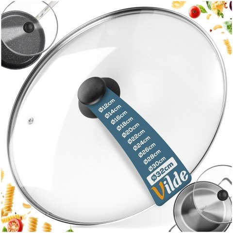Pokrywka szklana żaroodporna do garnka garnków patelni 32cm VILDE 199030