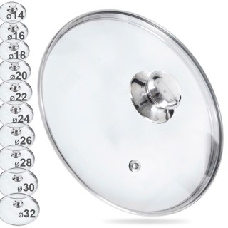 Pokrywka szklana żaroodporna do garnka patelni garnków 30cm ORION 122598
