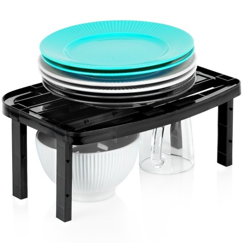 Półka kuchenna czarna organizer na blat 31x22x14.5 / 11.5cm VILDE 229206