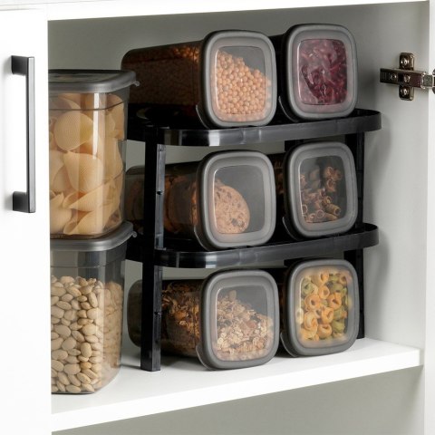 Półka kuchenna czarna organizer na blat 31x22x14.5 / 11.5cm VILDE 229206