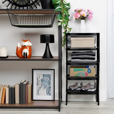 Półka kuchenna czarna organizer na blat 31x22x14.5 / 11.5cm VILDE 229206