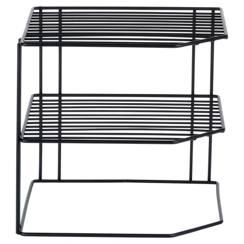 Półka kuchenna metalowa do szafki narożna 3-poziomy czarna VILDE 229107