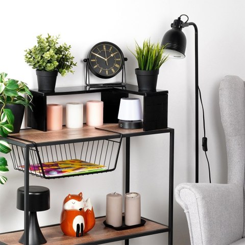 Półka kuchenna regulowana narożna podłużna czarna organizer 47x32x15.5cm VILDE 229207