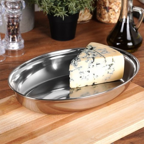 Półmisek stalowy na przekąski owalny głęboki 25.5x18cm EXCELLENT HOUSEWARE 120232