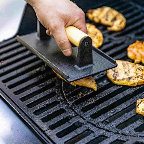 PRASKA ŻELIWNA DO MIĘSA BURGERÓW 21 X 10,8CM KINGHOFF KH-1758