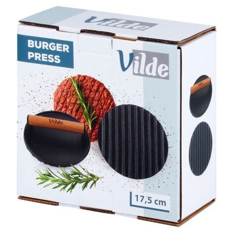 Prasa praska do burgerów steków mięsa na grilla żeliwna 17.5cm CAST LINE VILDE 259702