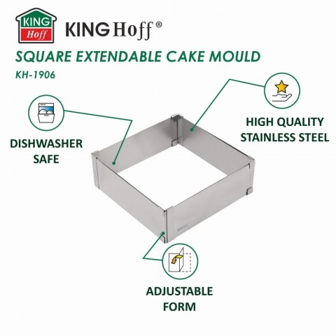 REGULOWANA FORMA DO CIASTA 28-15 X 5CM TORTOWNICA RANT CUKIERNICZY KINGHOFF KH-1906