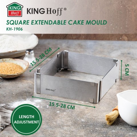 REGULOWANA FORMA DO CIASTA 28-15 X 5CM TORTOWNICA RANT CUKIERNICZY KINGHOFF KH-1906