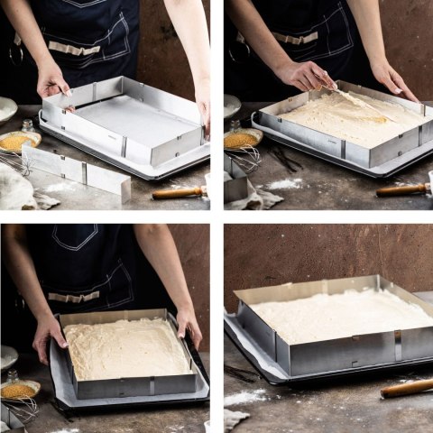 REGULOWANA FORMA DO CIASTA 34-52 X 27-18,5 X 5CM TORTOWNICA RANT CUKIERNICZY KINGHOFF KH-1907