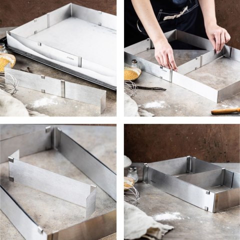 REGULOWANA FORMA DO CIASTA 34-52 X 27-18,5 X 5CM TORTOWNICA RANT CUKIERNICZY KINGHOFF KH-1907