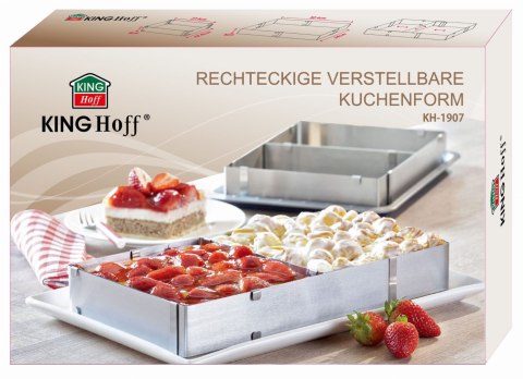 REGULOWANA FORMA DO CIASTA 34-52 X 27-18,5 X 5CM TORTOWNICA RANT CUKIERNICZY KINGHOFF KH-1907