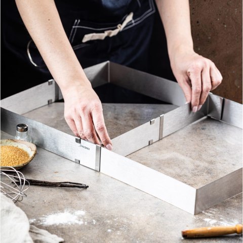 REGULOWANA FORMA DO CIASTA 34-52 X 27-18,5 X 5CM TORTOWNICA RANT CUKIERNICZY KINGHOFF KH-1907