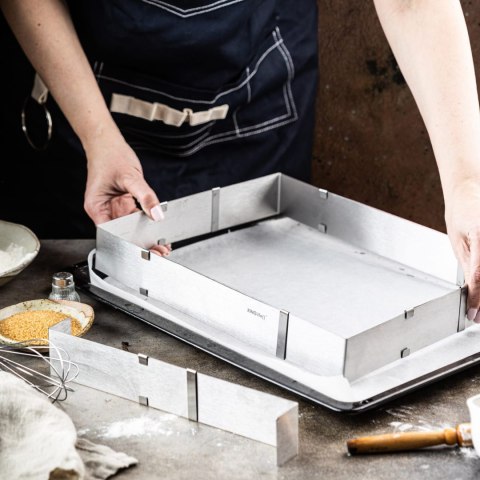 REGULOWANA FORMA DO CIASTA 34-52 X 27-18,5 X 5CM TORTOWNICA RANT CUKIERNICZY KINGHOFF KH-1907