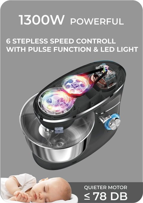 ROBOT PLANETARNY 6.0L 1300W BERLINGER HAUS ANTRACIT BH-9511