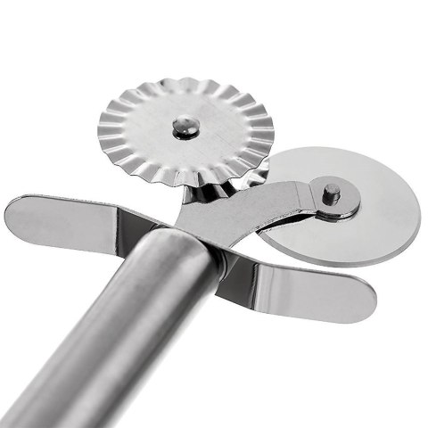 Radełko do krojenia ciasta makaronu uszek pierogów metalowe podwójne ORION 142022