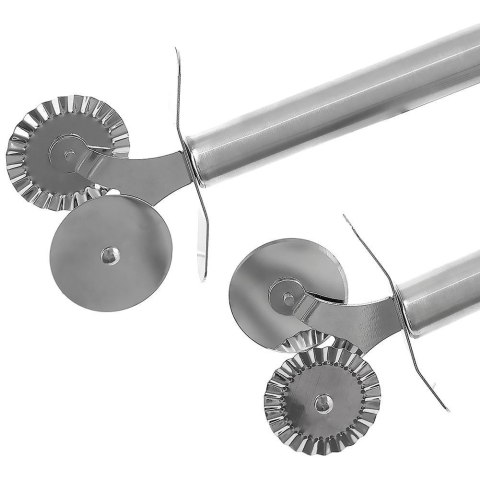 Radełko do krojenia ciasta makaronu uszek pierogów metalowe podwójne ORION 142022