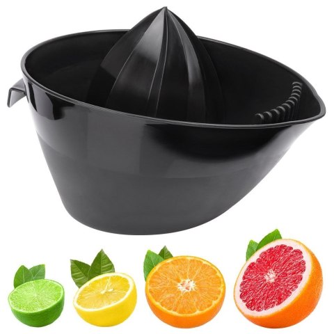 Ręczna wyciskarka do cytrusów owoców cytryn soku wyciskacz czarny VILDE 259149