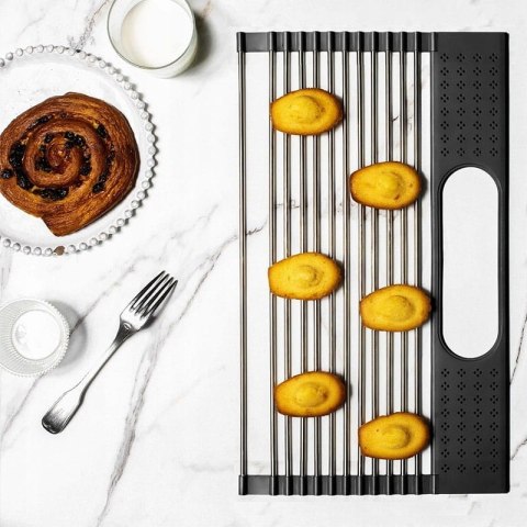 SKŁADANA KRATKA STALOWA NA ZLEWOZMYWAK 44x28cm TADAR ROLL UP TD-9510