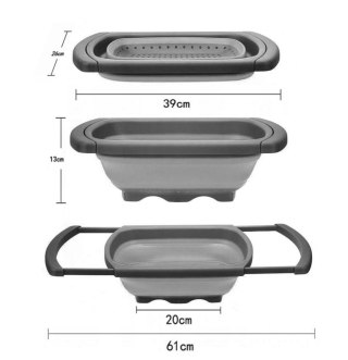 SKŁADANY DURSZLAK CEDZAK SILIKONOWY BRUNBESTE BB-1698-GU