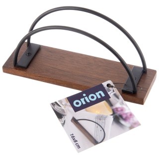Serwetnik drewniany metalowy na serwetki na stół czarny RADKA 16x5x8cm ORION 154319