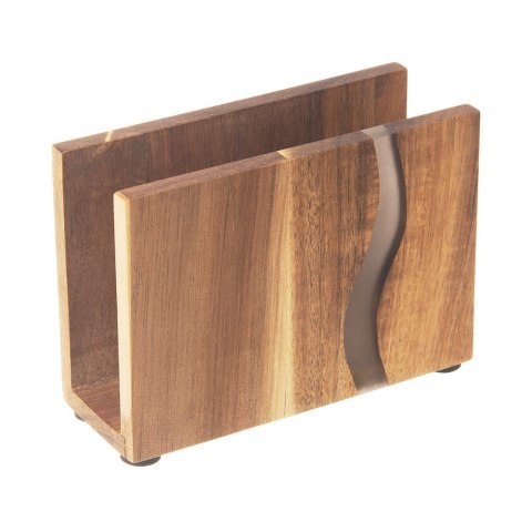Serwetnik drewniany stojak na serwetki pojemnik organizer RIVER 12x8.5cm ORION 154308