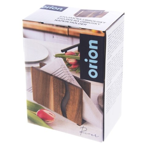 Serwetnik drewniany stojak na serwetki pojemnik organizer RIVER 12x8.5cm ORION 154308