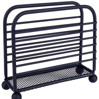 Serwetnik metalowy stojak na serwetki organizer pojemnik czarny 11.5x10cm VILDE 139317