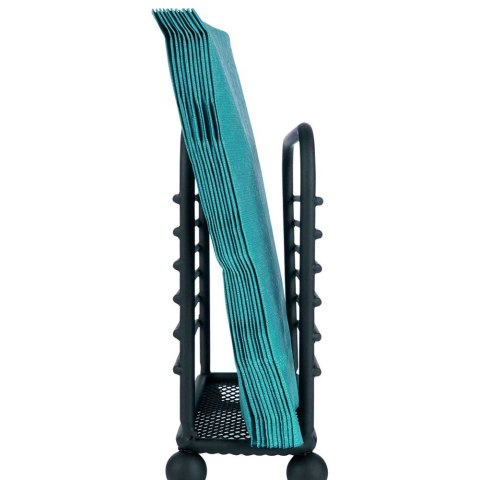 Serwetnik metalowy stojak na serwetki organizer pojemnik czarny 11.5x10cm VILDE 139317