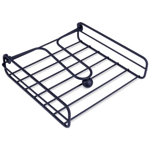 Serwetnik metalowy stojak na serwetki organizer pojemnik czarny 19x19.5cm VILDE 139316