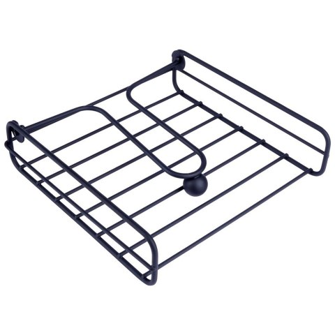 Serwetnik metalowy stojak na serwetki organizer pojemnik czarny 19x19.5cm VILDE 139316