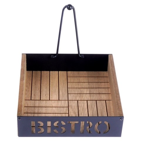 Serwetnik z dociskiem pojemnik stojak na serwetki organizer BISTRO 18x18cm VILDE 139379