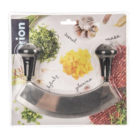 Siekacz do ziół nóż stalowy do siekania warzyw orzechów kołyska 17cm ORION 130497