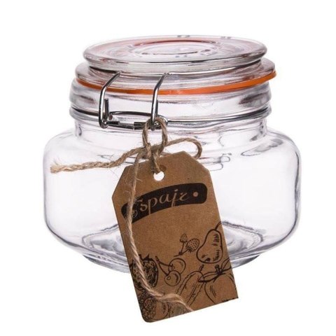 Słoik szklany patentowy z klipsem na przyprawy ogórki przetwory 500ml ORION 124286