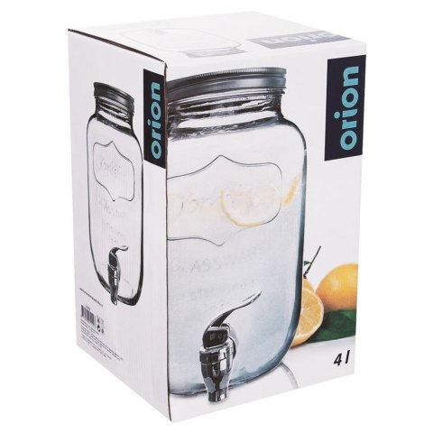 SŁÓJ SŁOIK DO NAPOJÓW Z KRANIKIEM SZKLANY 4L ORION 125968