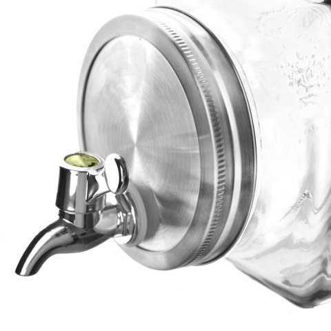 SŁÓJ SŁOIK DO NAPOJÓW Z KRANIKIEM SZKLANY DYSTRYBUTOR DO LODÓWKI LEŻĄCY 3.5L ORION 143792