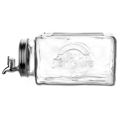 SŁÓJ SŁOIK DO NAPOJÓW Z KRANIKIEM SZKLANY DYSTRYBUTOR DO LODÓWKI LEŻĄCY 3.5L ORION 143792
