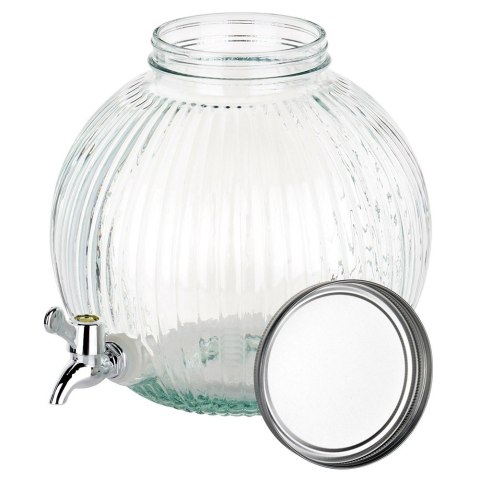 SŁÓJ SŁOIK DO NAPOJÓW Z KRANIKIEM SZKLANY DYSTRYBUTOR NA NAPOJE KULKA 5.5L EXCELLENT HOUSEWARE 139774
