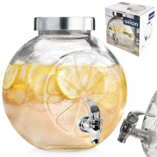 SŁÓJ SŁOIK DO NAPOJÓW Z KRANIKIEM SZKLANY NA NAPOJE LEMONIADĘ CYTRYNA 5.4L ORION 143793