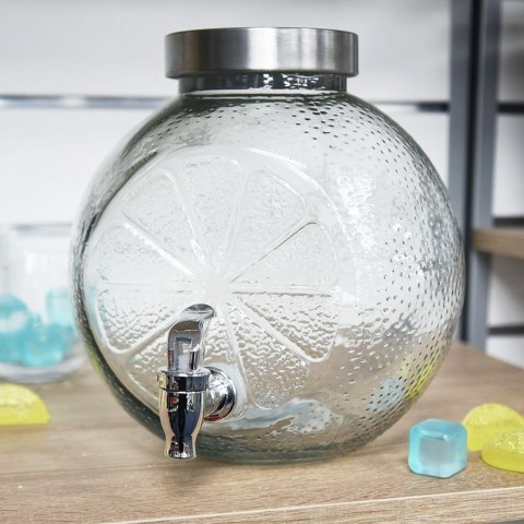 SŁÓJ SŁOIK DO NAPOJÓW Z KRANIKIEM SZKLANY NA NAPOJE LEMONIADĘ CYTRYNA 5.4L ORION 143793