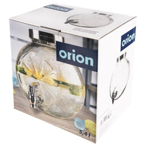 SŁÓJ SŁOIK DO NAPOJÓW Z KRANIKIEM SZKLANY NA NAPOJE LEMONIADĘ CYTRYNA 5.4L ORION 143793