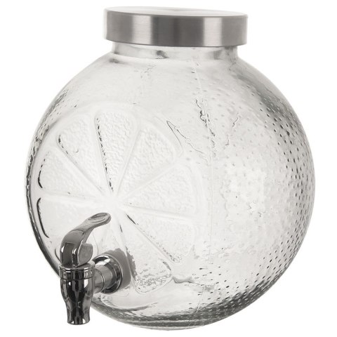 SŁÓJ SŁOIK DO NAPOJÓW Z KRANIKIEM SZKLANY NA NAPOJE LEMONIADĘ CYTRYNA 5.4L ORION 143793