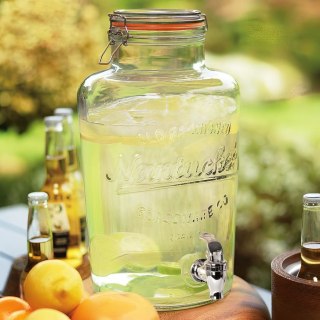 SŁÓJ SŁOIK DO NAPOJÓW Z KRANIKIEM SZKLANY NA NAPOJE WODĘ LEMONIADĘ 6.7L ORION 143778