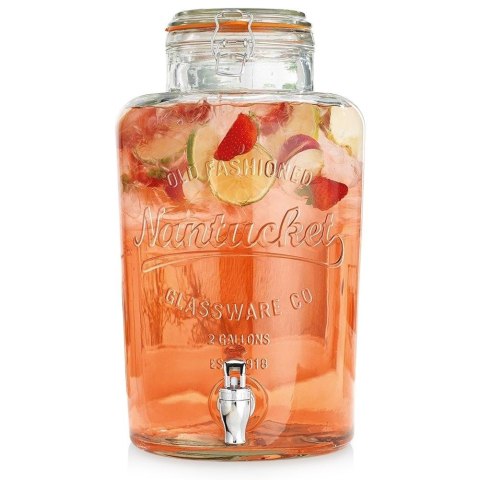 SŁÓJ SŁOIK DO NAPOJÓW Z KRANIKIEM SZKLANY NA NAPOJE WODĘ LEMONIADĘ 6.7L ORION 143778