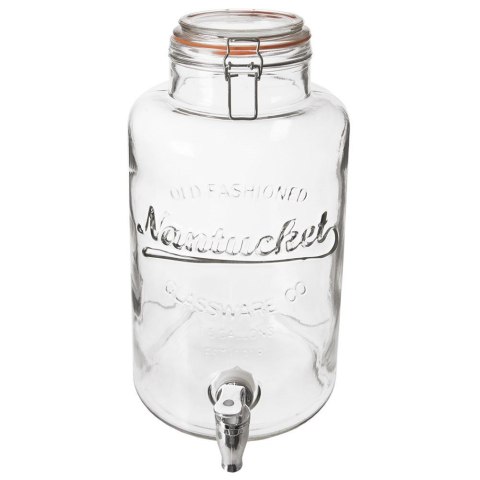 SŁÓJ SŁOIK DO NAPOJÓW Z KRANIKIEM SZKLANY NA NAPOJE WODĘ LEMONIADĘ 6.7L ORION 143778