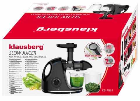 SOKOWIRÓWKA WOLNOOBROTOWA 150W DO OWOCÓW I WARZYW COLD PRESS KLAUSBERG KB-7861
