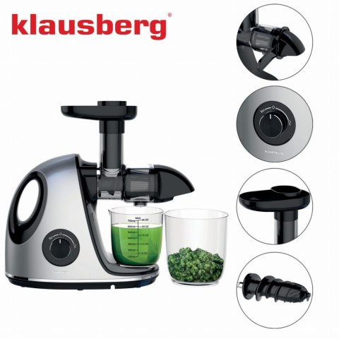 SOKOWIRÓWKA WOLNOOBROTOWA 150W DO OWOCÓW I WARZYW COLD PRESS KLAUSBERG KB-7863